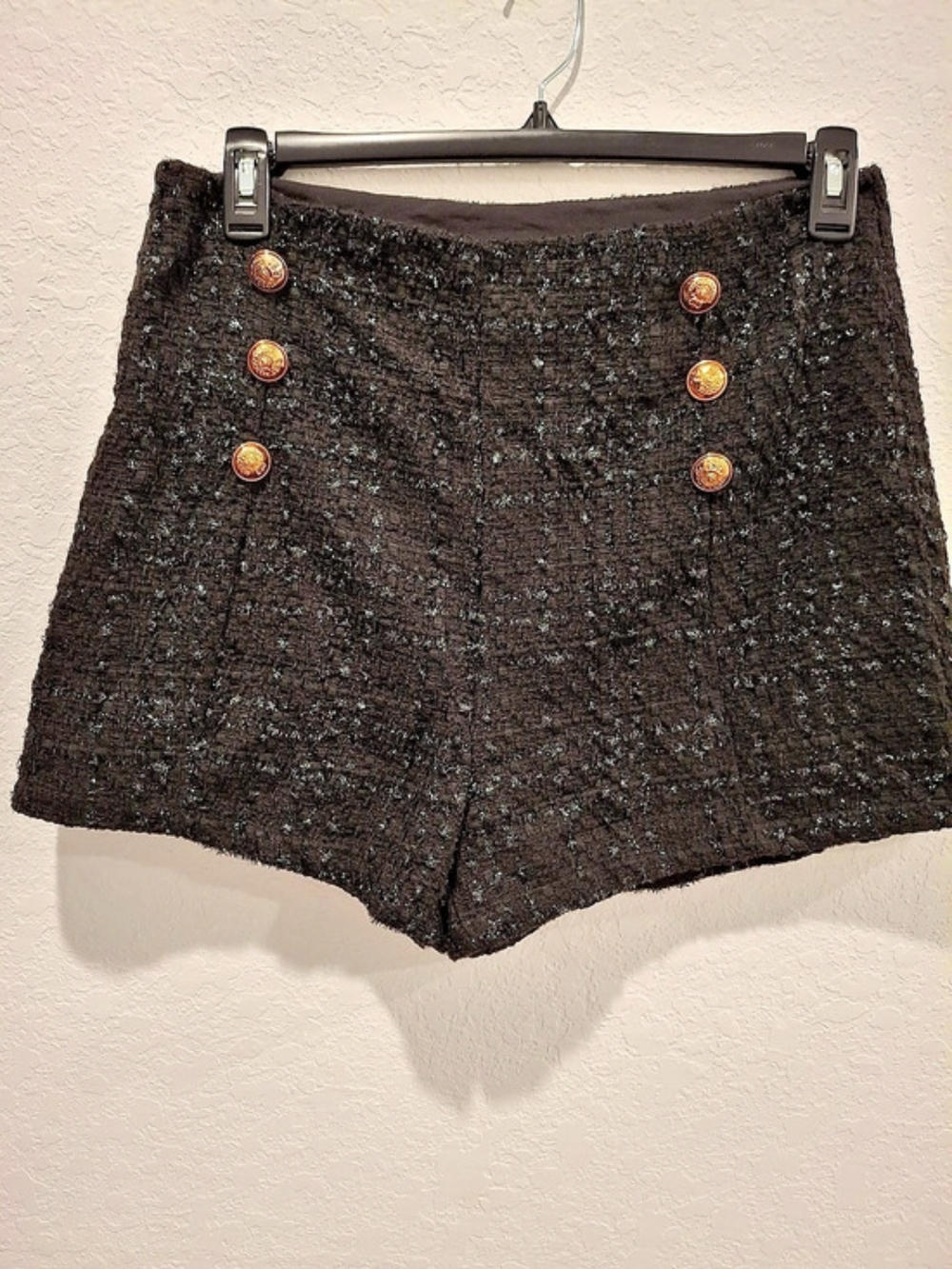 SHEIN Sequin High Waist Shorts in Black Size XL (12)